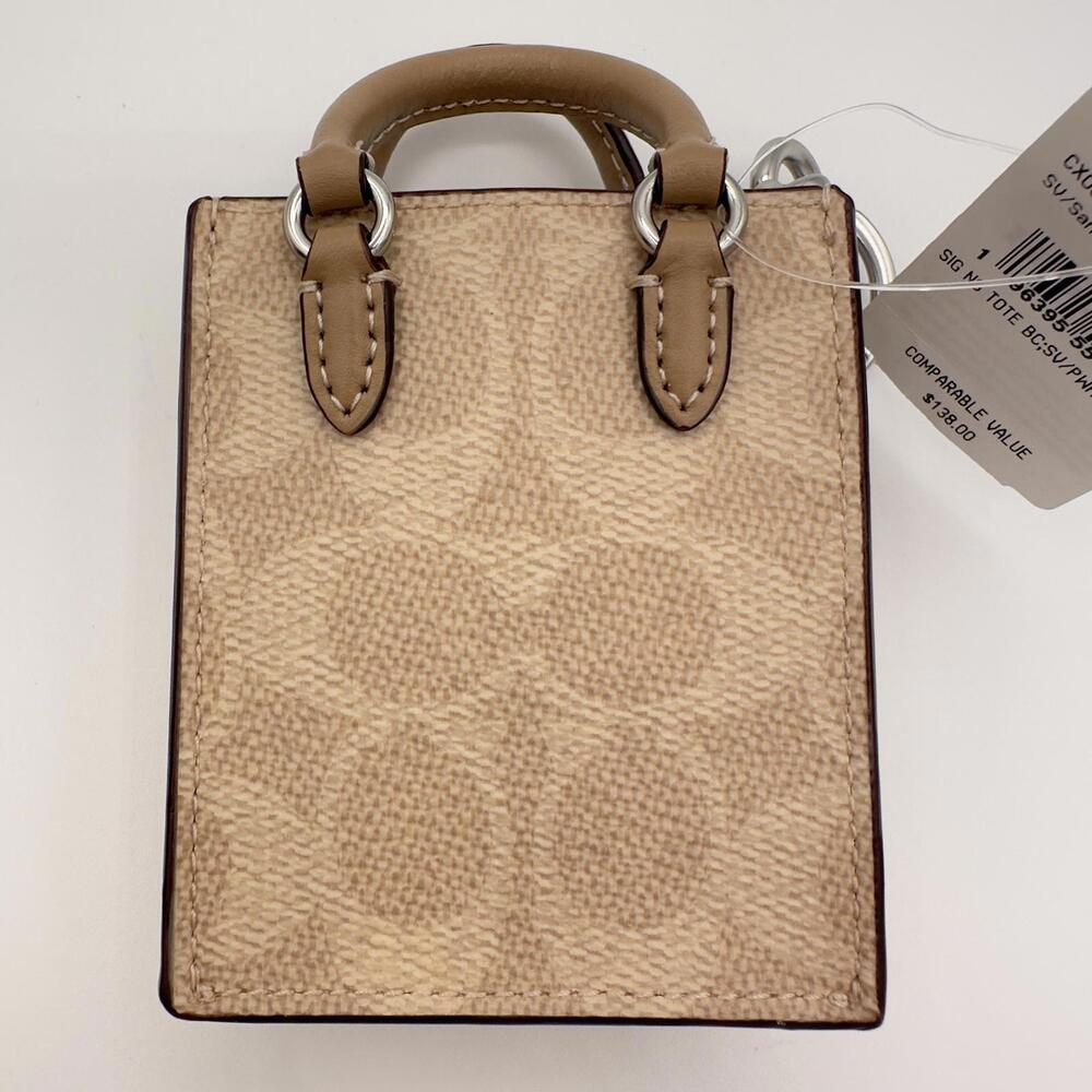 COACH North/South Mini Tote Bag Charm NWT and Gift Box - Picture 3 of 3